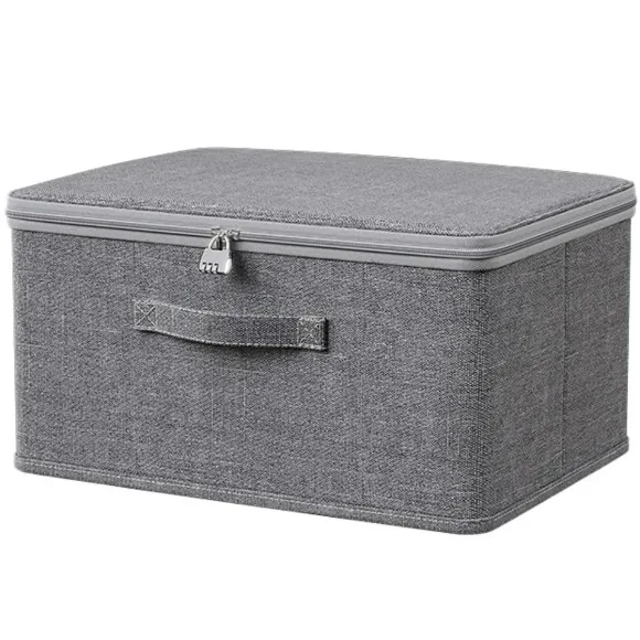 New Grey Clothing Storage Box With Dust Cover Box Home -