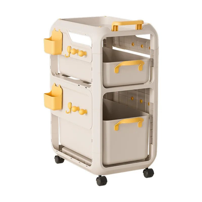 Multi Functional Book Storage Rack Bookshelf Mobile Drawer New Style Cart