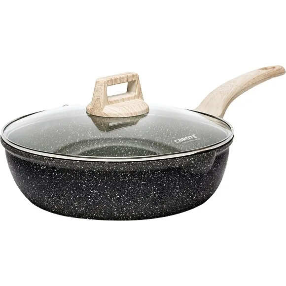 Nonstick Deep Frying Pan with Lid - 30CM thumbnail 4