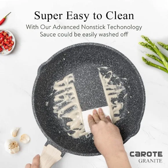 Nonstick Deep Frying Pan with Lid - 30CM thumbnail 3