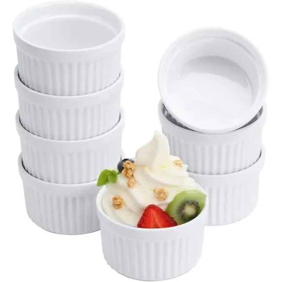 Oven & Microwave Proof Ramekins - 12 Pcs