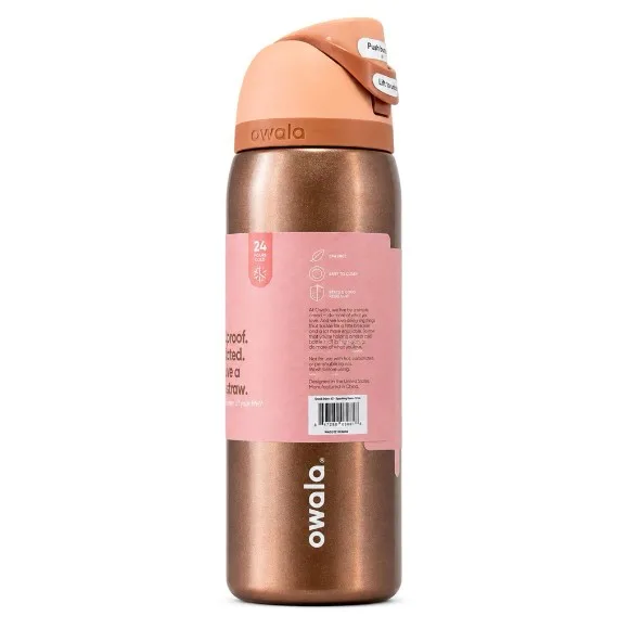 Owala FreeSip Special Edition Metallic Stainless Steel Water Bottle 32oz