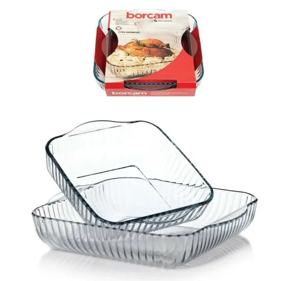 Pasabahce Borcam Glass Baking Dishes Set of 2 (1.9L + 3.2L) thumbnail 3