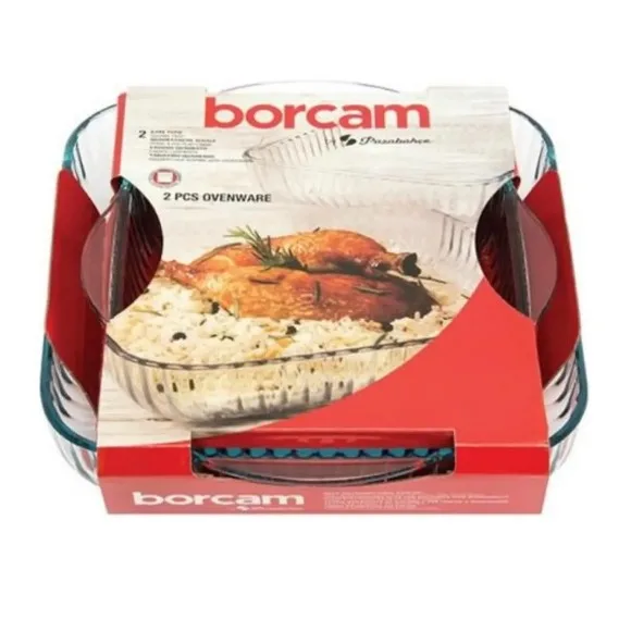 Pasabahce Borcam Glass Baking Dishes Set of 2 (1.9L + 3.2L) thumbnail 2