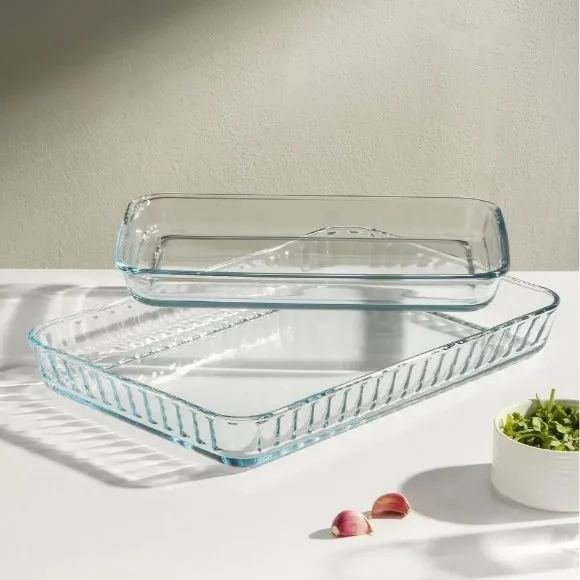 Pasabahce Borcam Heatproof Glass Baking  Tray Set thumbnail 4