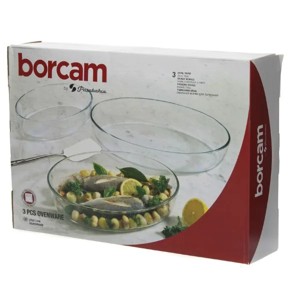 Pasabahce Borcam Oval Baking Dishes Set of 3 1550–2360-3200 ml thumbnail 2