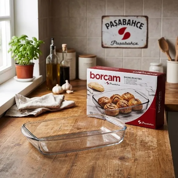 Pasabahce Borcam Rectangular Ovenware Tray - 1000ml 33x19cm