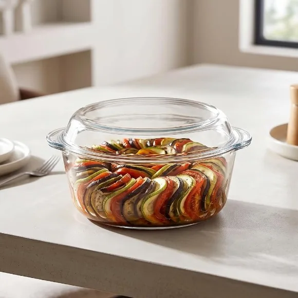 Pasabahce Borcam Round Casserole with Lid 2.1Liter thumbnail 4