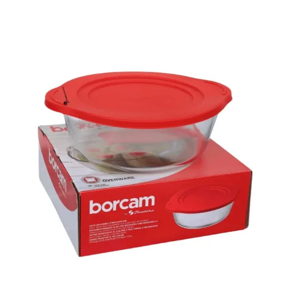 Pasabahce Borcam Round Oven Dish with Cover Lid thumbnail 2