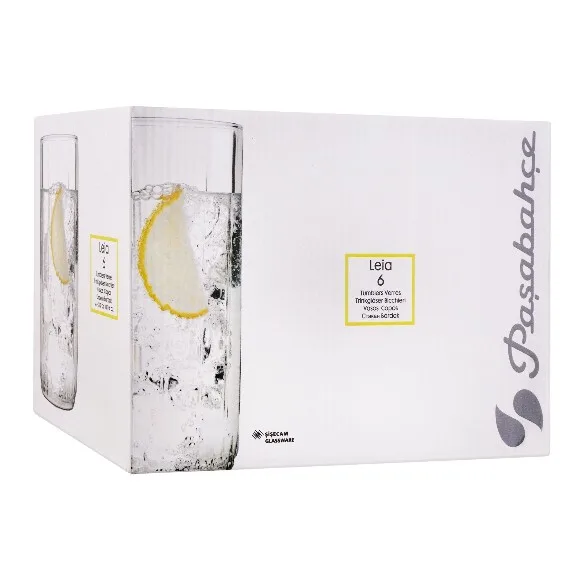 Pasabahce Leia HB Tumbler Water Juice Glass Set of 6 - 300ml thumbnail 3