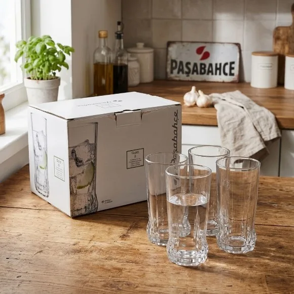Pasabahce Gaia Beverage Glass Water Juice Glass Set of 6 - 285ml