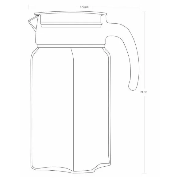 Pasabahce Luna Green Jug with Lid 1750ml thumbnail 4