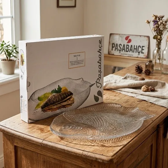 Pasabahce Marin Fish Glass Serving Platter