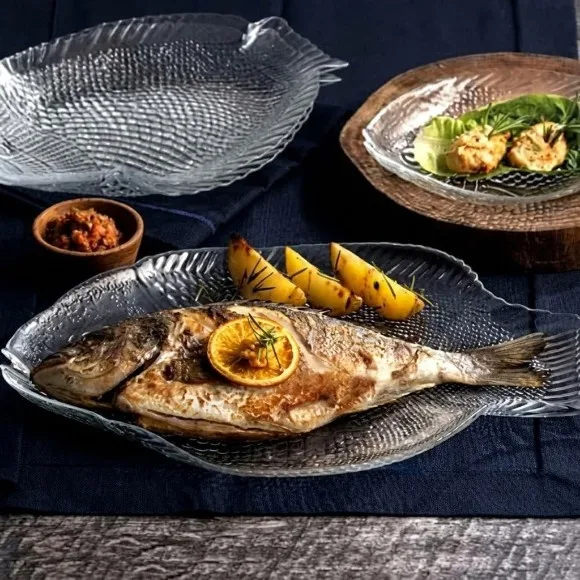 Pasabahce Marin Fish Glass Serving Platter thumbnail 4