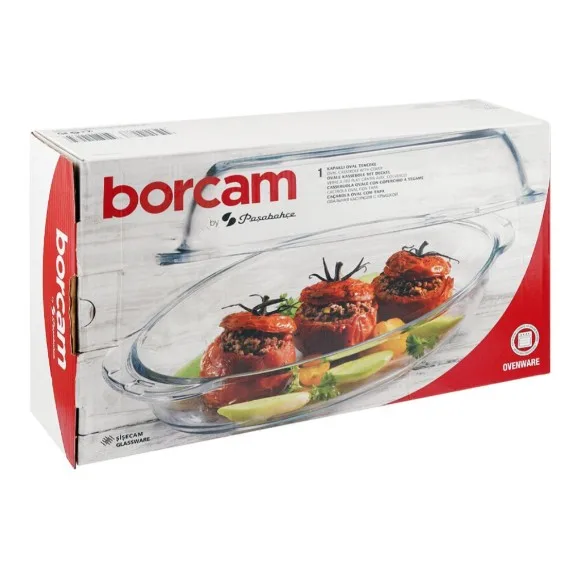 Pasabahce Oval Borcam Casserole with Lid 2250ml thumbnail 3