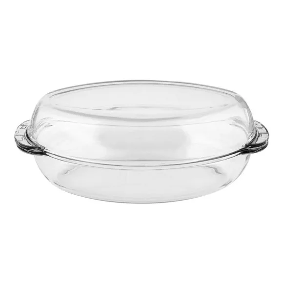 Pasabahce Oval Borcam Casserole with Lid 2250ml thumbnail 2
