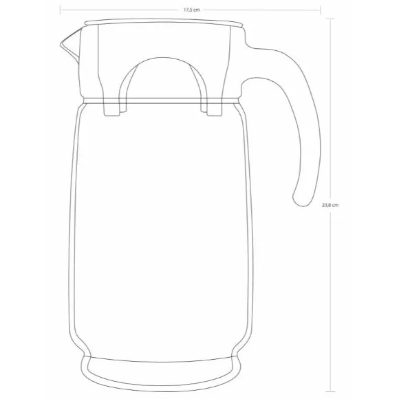 Pasabahce Rings Red Lid Pitcher 1700ml thumbnail 3