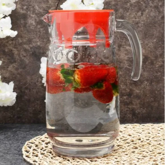 Pasabahce Rings Red Lid Pitcher 1700ml thumbnail 5