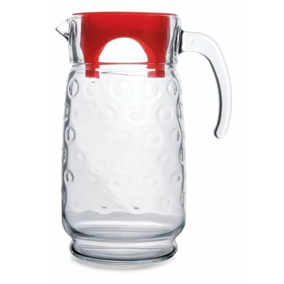Pasabahce Rings Red Lid Pitcher 1700ml thumbnail 2
