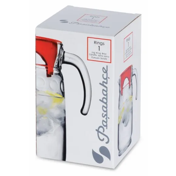 Pasabahce Rings Red Lid Pitcher 1700ml thumbnail 4