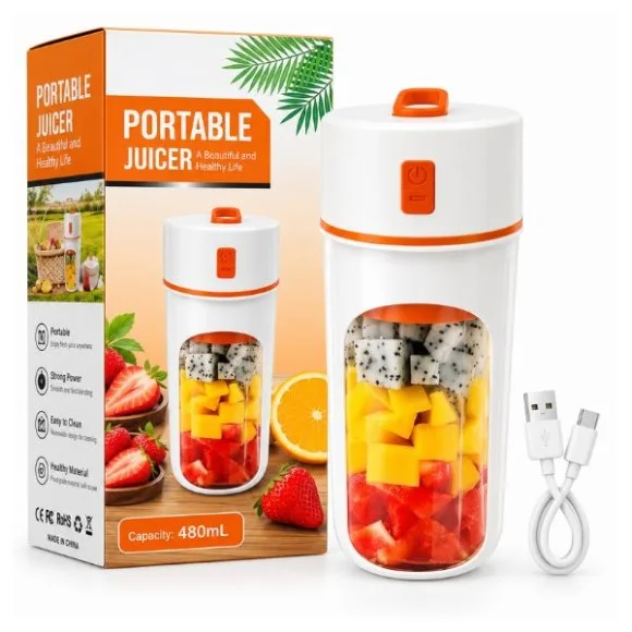 Portable USB Rechargeable Blender Juicer Cup 480ml