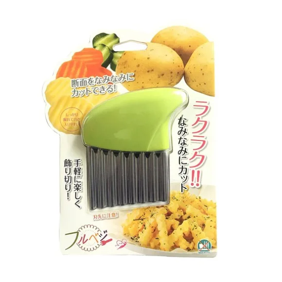 Potato Cut Knife Stainless Steel Crinkle Carrot Vegetable Wavy Cutter Cutting Tool YCJ-8017