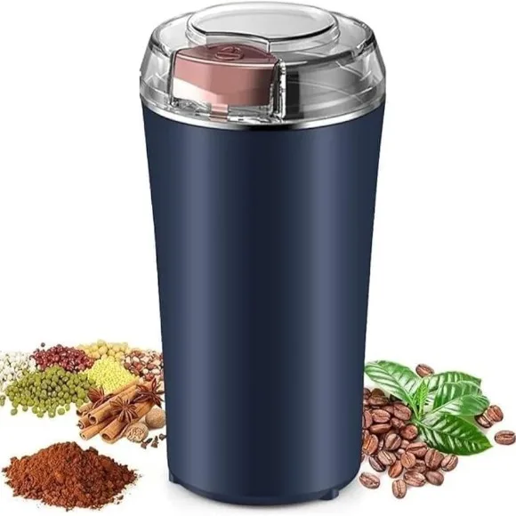 Powerful Electric Coffee Bean Herb Grinder Electric Food Processor Spice Mills Espresso Grinder One Touch Push-Button Control