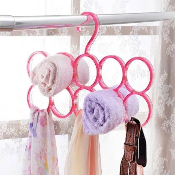 Premium Quality Plastic 10-Circle Plastic Ring Hanger One Piece