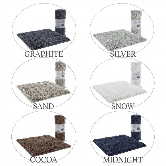 Premium Shaggy Chenille Bathroom Mat 45 x 75CM thumbnail 2