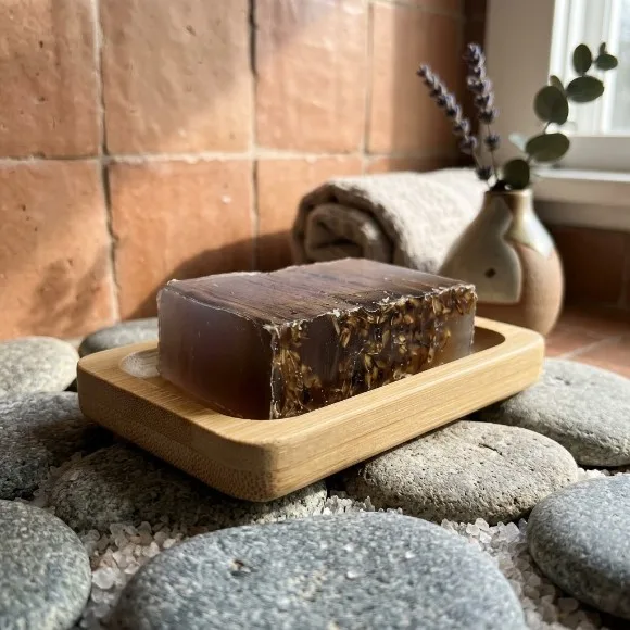 Rectangular Bamboo Soap Dish