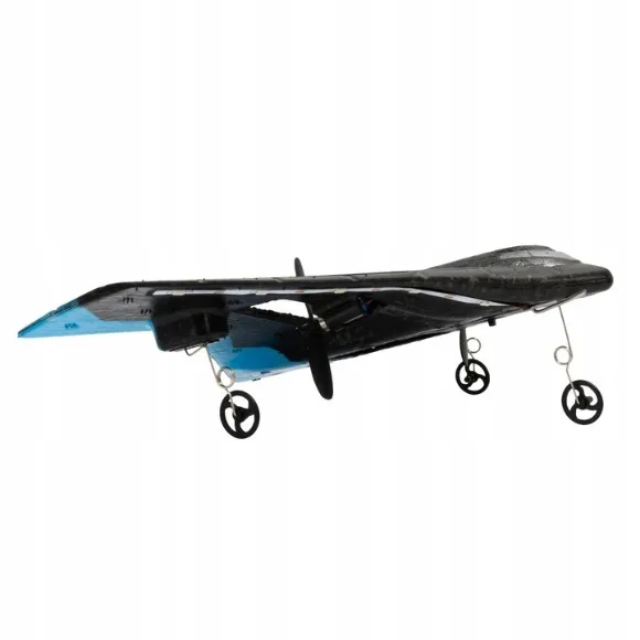 Remote control fighter plane, with two motors, LED, battery + remote control