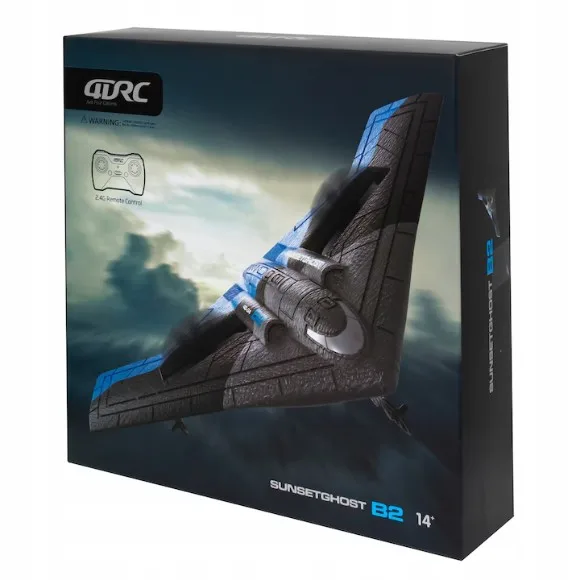 Remote control fighter plane, with two motors, LED, battery + remote control