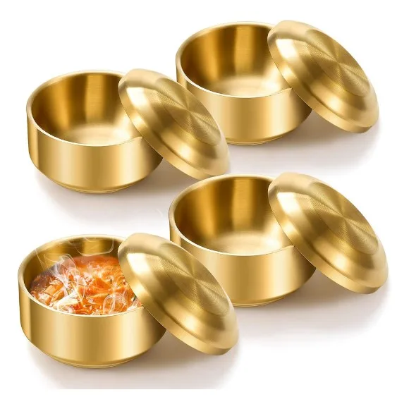Stainless Steel Rice Bowl with Lid Suitable for Heavy-duty Washable Soup and Snack Bowls in The Office thumbnail 2