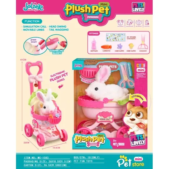 Plush Pet Mini Pethouse Interactive Toy Set