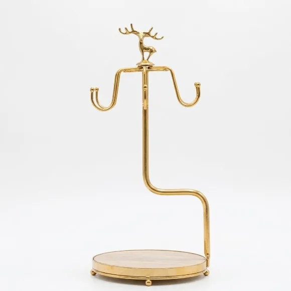 Luxury Gold Deer Tea Cup & Saucer Stand