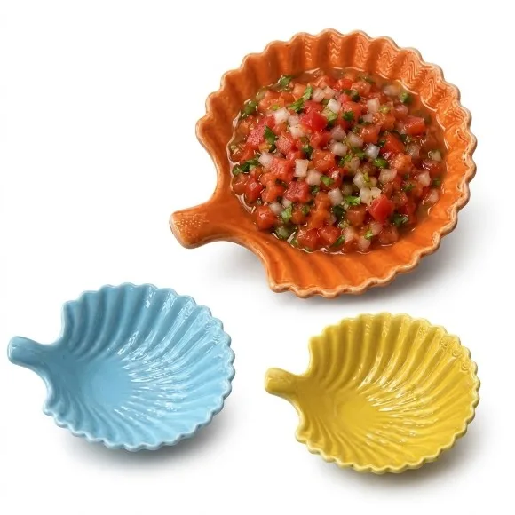Ceramic Shell Design Mini Serving Bowl