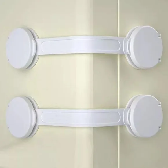 Child Safety Drawer Latch Anti-Pinch Sliding Door Lock Refrigerator Cabinet Latch 1-Pcs