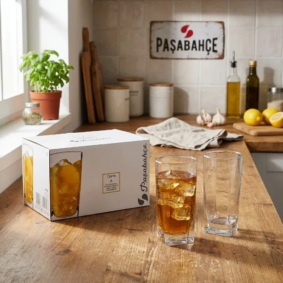 Pasabahce Carre Tumbler Glass Set of 6 - 290ml