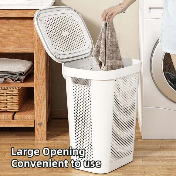 Laundry Basket with Lid  Clothes  Bucket thumbnail 4