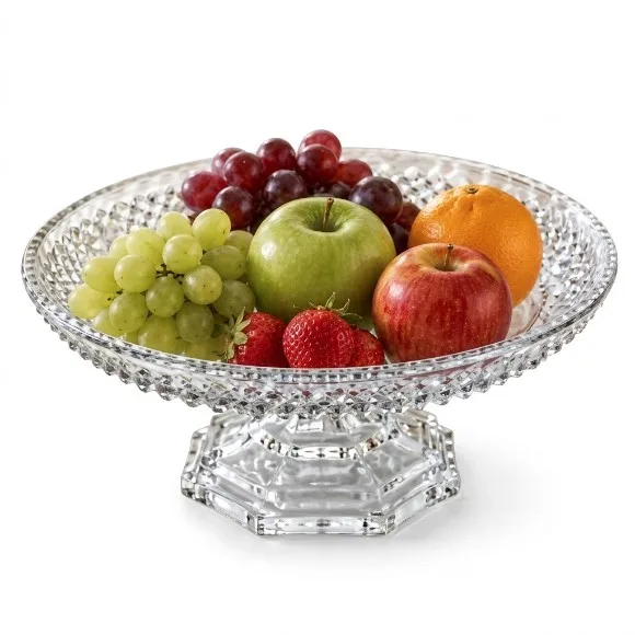 Elegant Crystal Glass Pedestal Cake Stand Fruit Bowl thumbnail 4