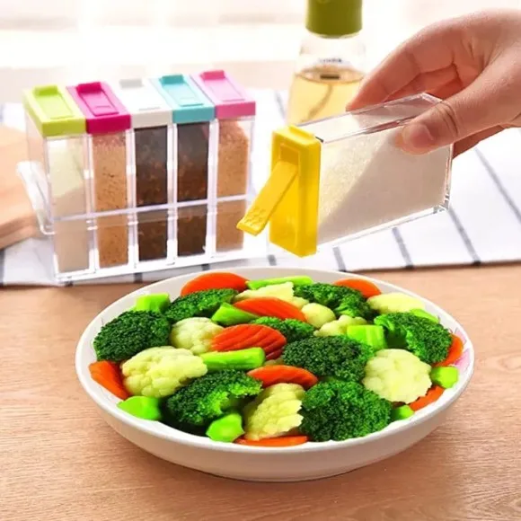 Seasoning Box Spice Jar Set Kitchen Condiment Box