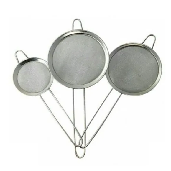 Set of 3 Steel Mesh Tea Strainer