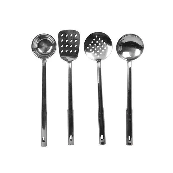 Set of 4 - Stainless Steel Spoons - Silver