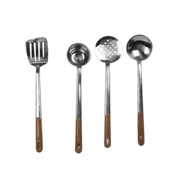 Set of 4 - Stainless Steel Spoons - Silver