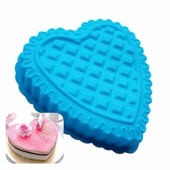 Silicone 3D Cake Mold Heart Shape 9.5 x 1 Inch