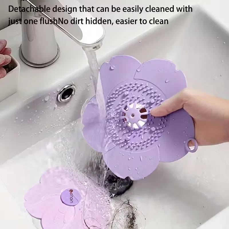 Silicone Drain Plug & Filter Multi-Function for Shower, Bath, Kitchen, Easy Install