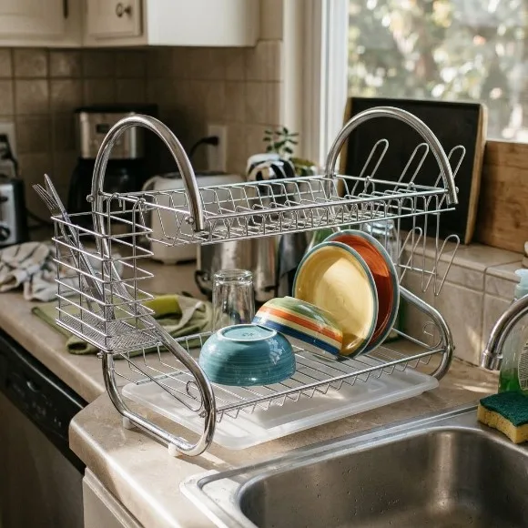 Stainless Steel Dish Rack 2 Tier