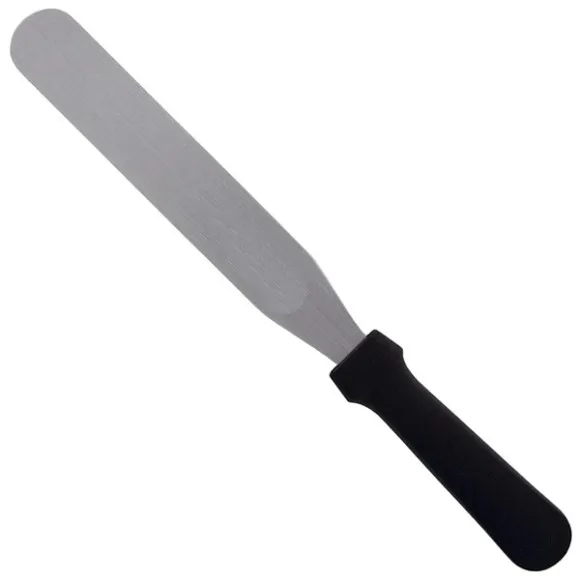 Stainless Steel Icing Spatula With Black Handle 12 Inch