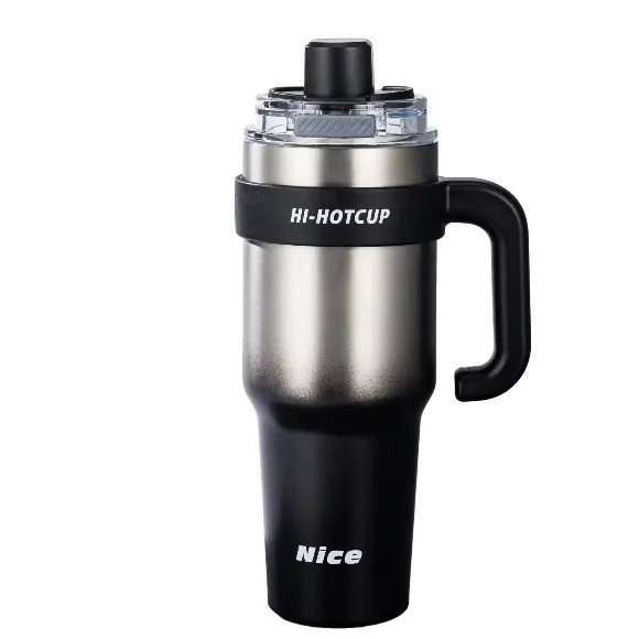 Stainless Steel Liner Vacuum Travel Mug with Tea Infuser and Handle Leakproof 316 Steel BPA Free for Office Desk  1200ml