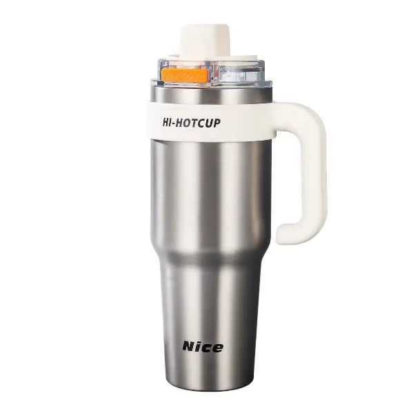 Stainless Steel Liner Vacuum Travel Mug with Tea Infuser and Handle Leakproof 316 Steel BPA Free for Office Desk  1200ml